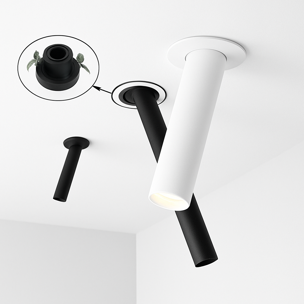 Adjustable Tube LED Ceiling Spotlight Modern Surface Mount Directional Accent Light for Kitchen Living Room | Thomler