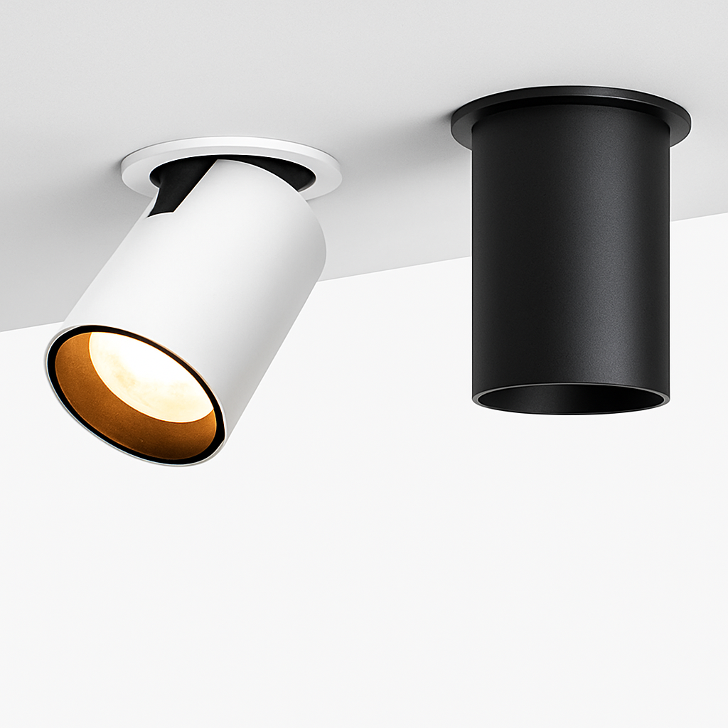 Spotlight Metal 4.6 in Adjustable 12W LED White Black Ceiling Wall Kitchen Bedroom Lighting Fixture | Thomler