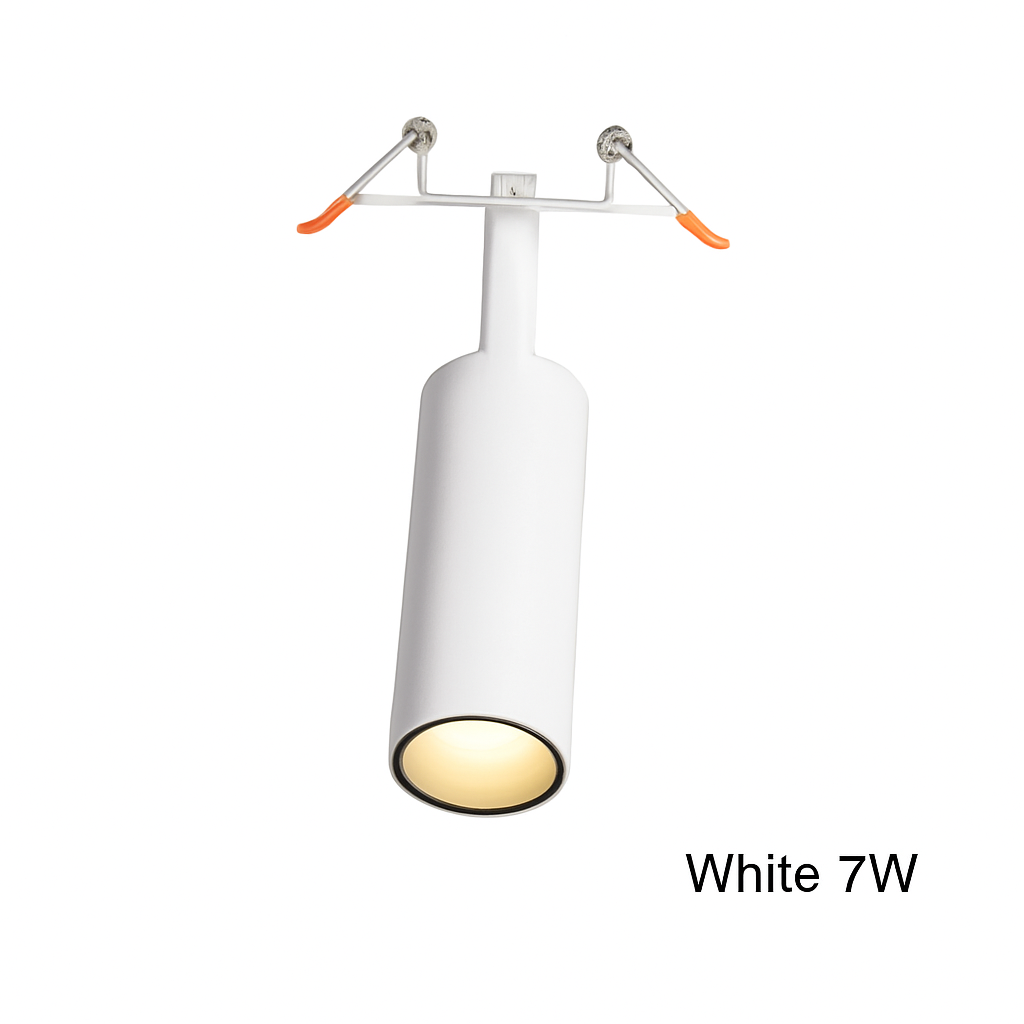 Directional Recessed LED Tube Ceiling Light Spotlight for Kitchen Living Room Bedroom Modern Black White Downlight Fixture 7W 10W 20W 30W | Thomler
