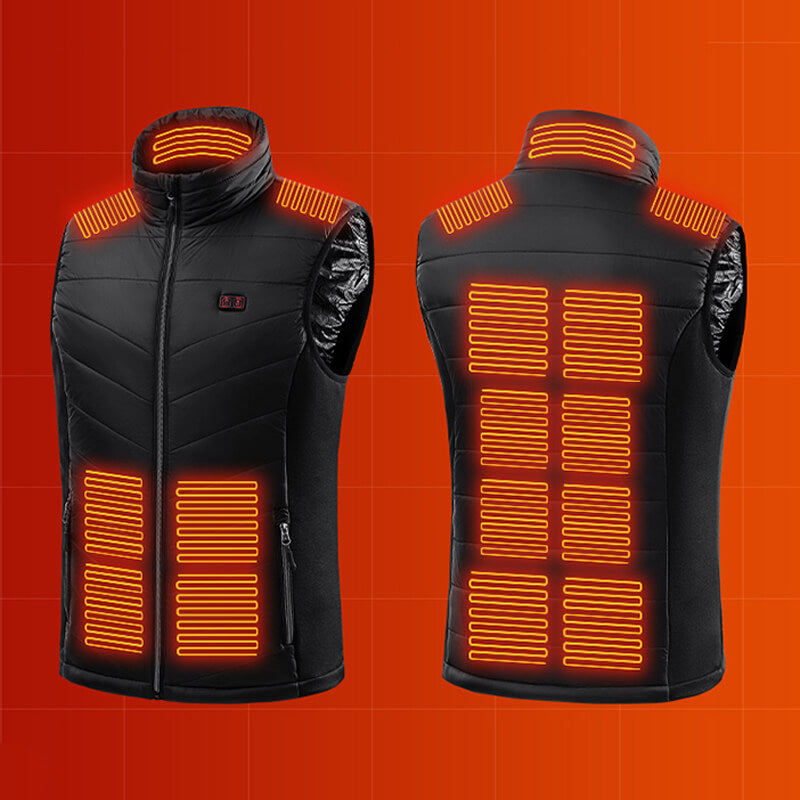 Carbon Fiber Warming Jacket with Powerbank-Powered Heat Panels – Insulated Sleeveless Design for Winter Outdoor Work | Thomler