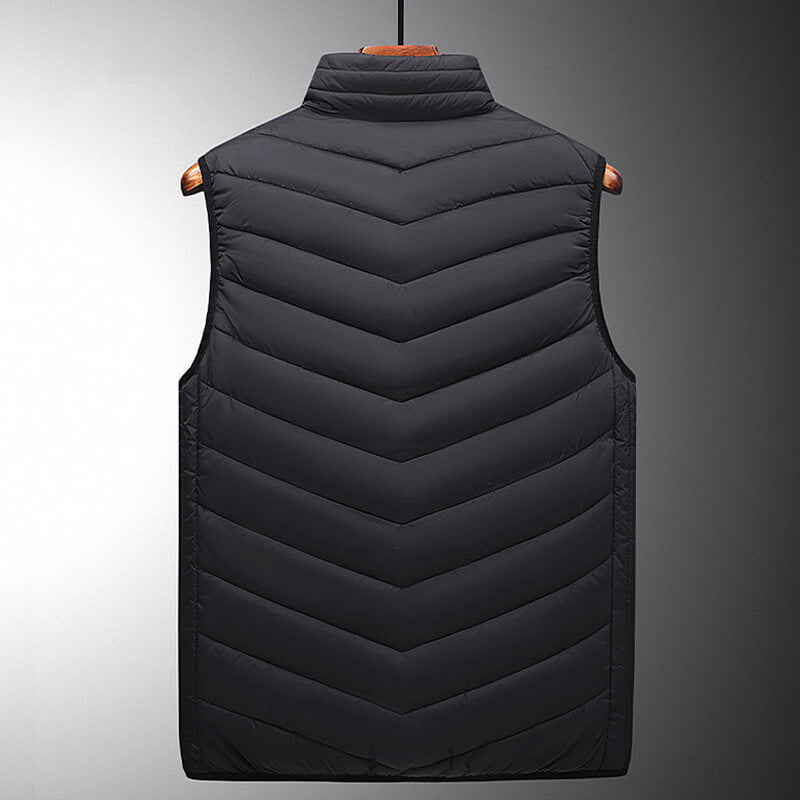 Carbon Fiber Warming Jacket with Powerbank-Powered Heat Panels – Insulated Sleeveless Design for Winter Outdoor Work | Thomler