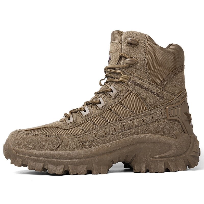 Men's All-Season Tactical Work Boots Waterproof Suede Ankle Support Non-Slip Hiking Boots for Outdoor Work Camping Hunting | Thomler