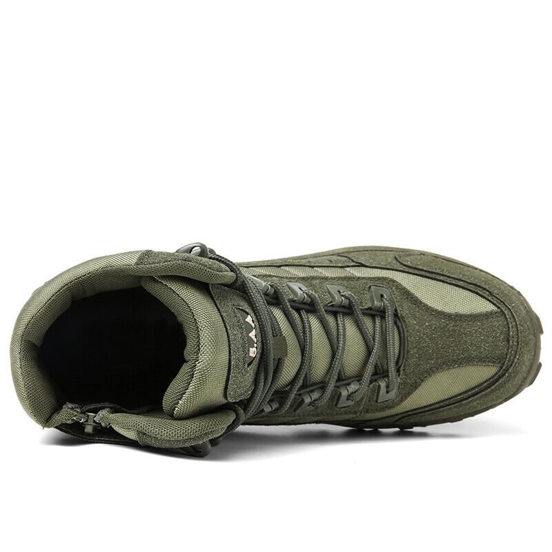 Men's All-Season Tactical Work Boots Waterproof Suede Ankle Support Non-Slip Hiking Boots for Outdoor Work Camping Hunting | Thomler