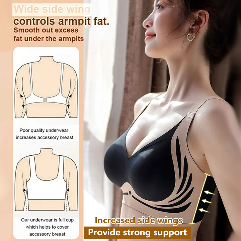 Wireless Lift Bra for Women | Supportive Push-Up Design with Anti-Sag Technology for Everyday Comfort and Cleavage | Adjustable Soft-Cup Und | Thomler