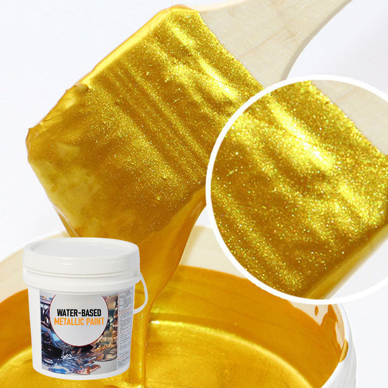 Water-Based Metallic Paint Gold & Silver Leafing Effect for Furniture DIY Craft Projects Interior Decoration Non-Toxic Spray Brush Roller | Thomler
