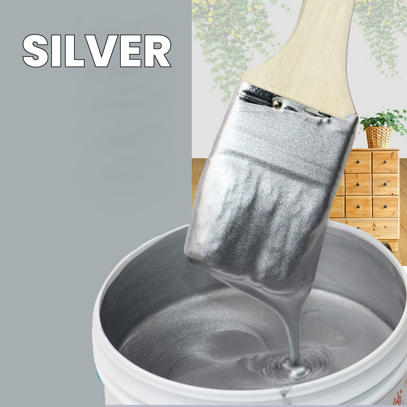 Water-Based Metallic Paint Gold & Silver Leafing Effect for Furniture DIY Craft Projects Interior Decoration Non-Toxic Spray Brush Roller | Thomler