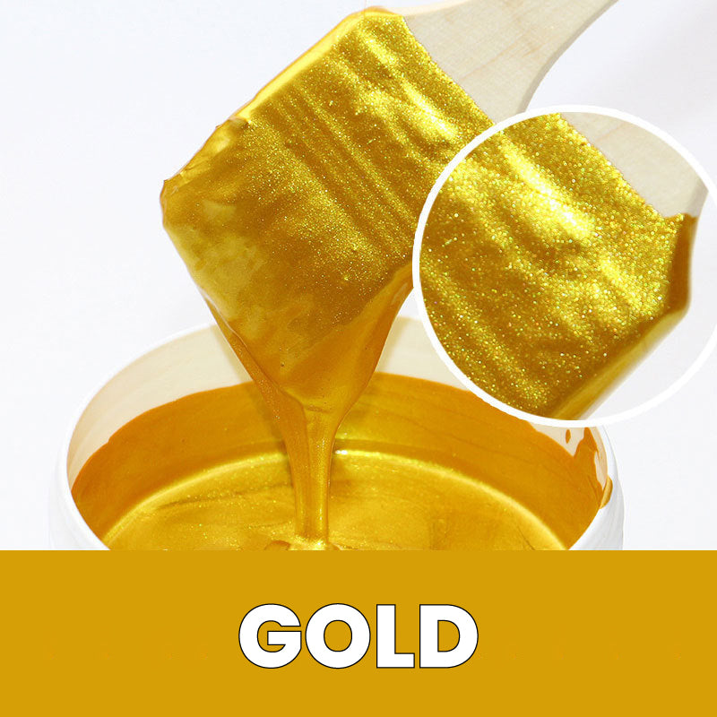 Water-Based Metallic Paint Gold & Silver Leafing Effect for Furniture DIY Craft Projects Interior Decoration Non-Toxic Spray Brush Roller | Thomler