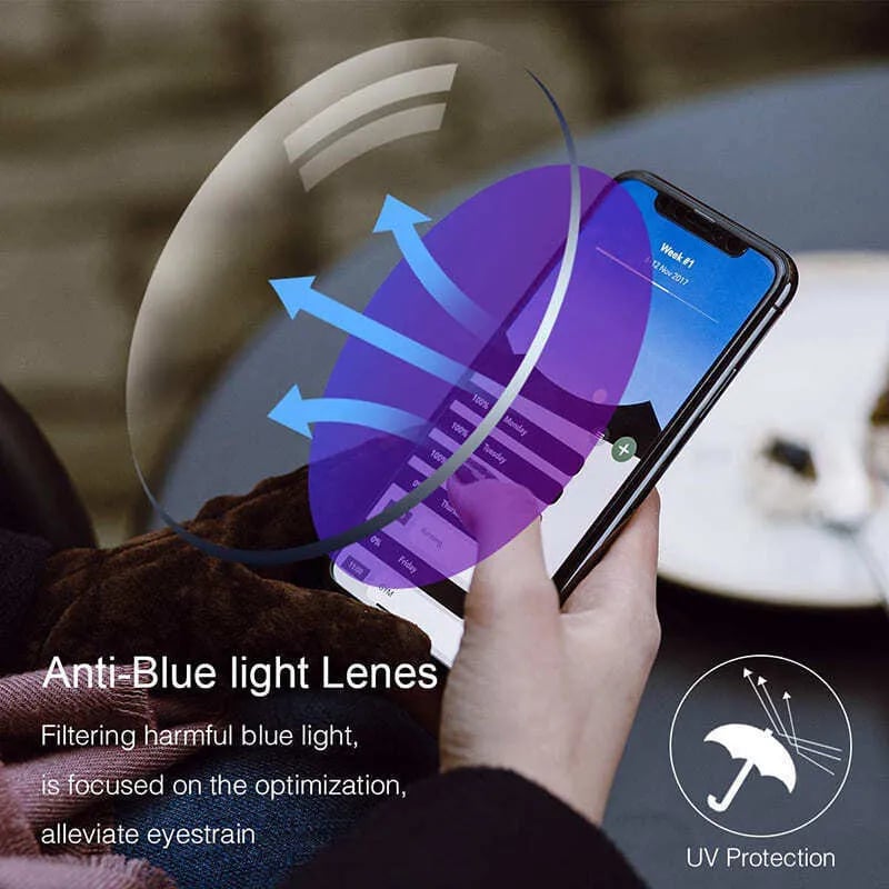 Progressive Reading Glasses with Blue Light Filter for Near & Distance Vision | Anti-Reflective Multifocal Eyewear | Lightweight TR90 Frame | Thomler