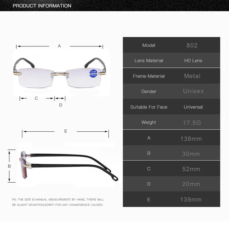 Progressive Reading Glasses with Blue Light Filter for Near & Distance Vision | Anti-Reflective Multifocal Eyewear | Lightweight TR90 Frame | Thomler