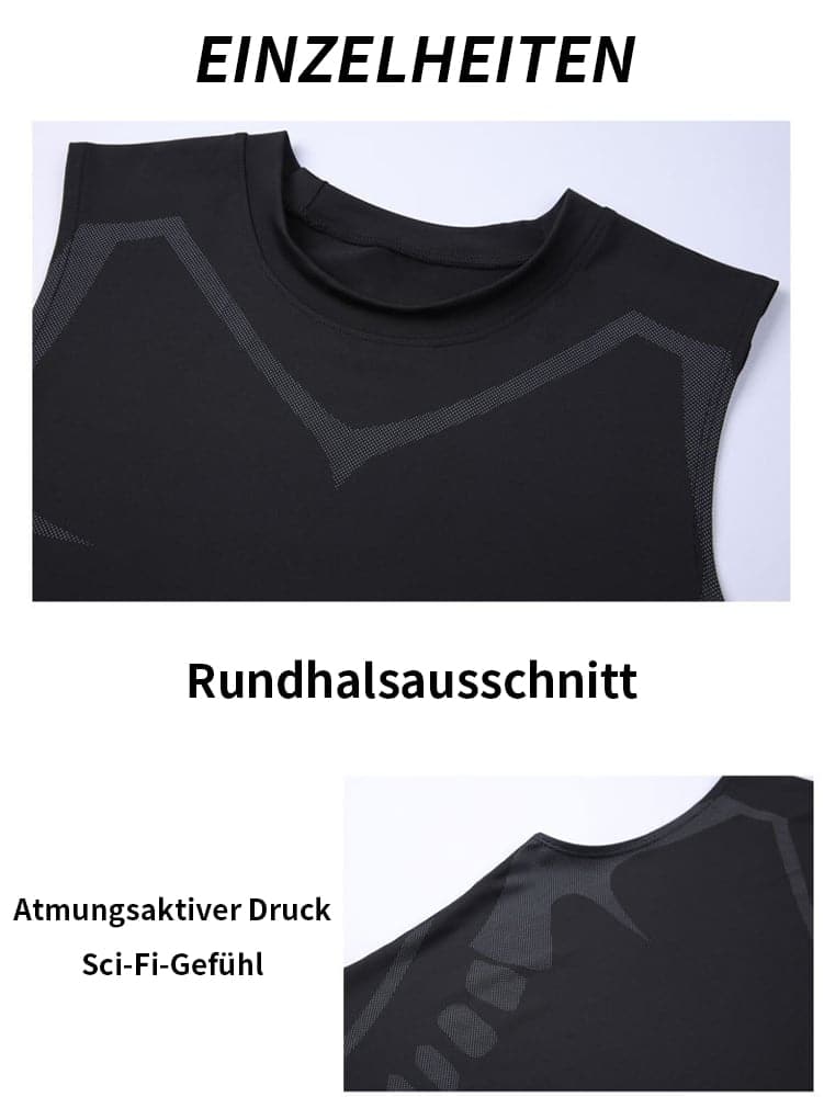 Slimming Undershirt for Men – Sleeveless Body Shaper Tank with Chest Support – Breathable Neoprene Compression Wear for Gym, Office & Daily Use – Invi
