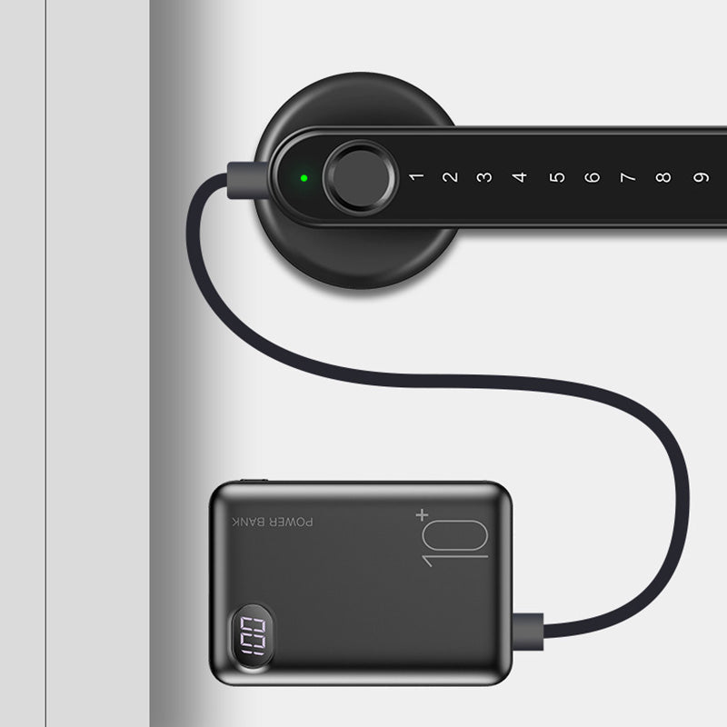 Biometric Door Handle Lock with Fingerprint Scanner, App Control & Keypad Entry for Home Security | Thomler
