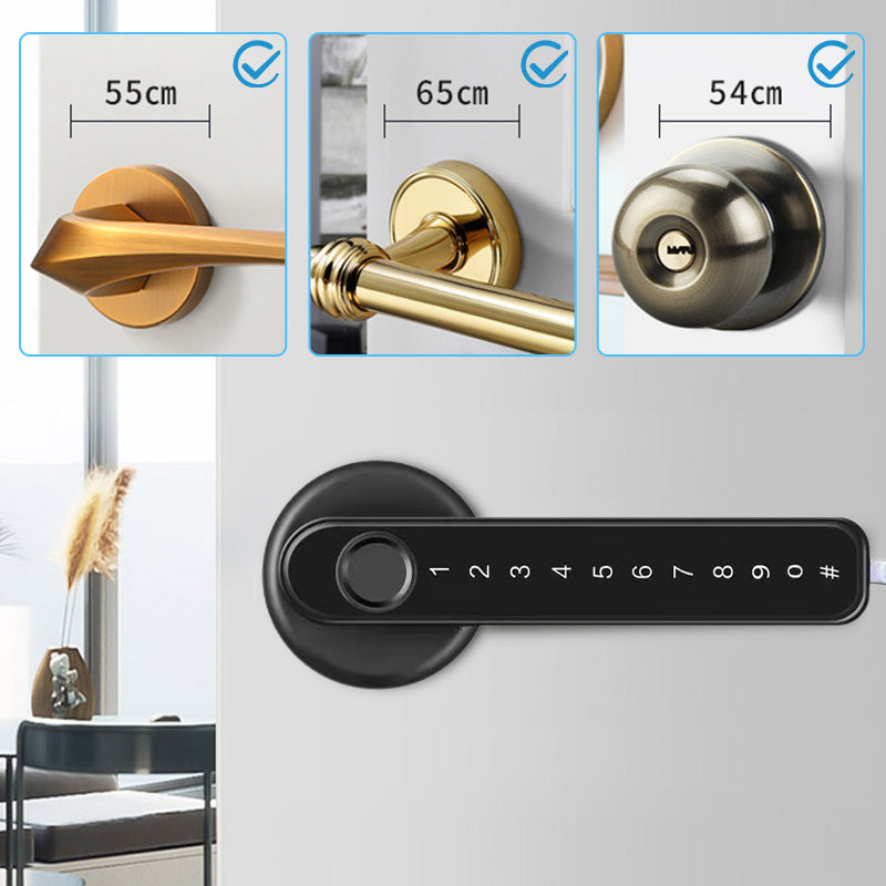 Biometric Door Handle Lock with Fingerprint Scanner, App Control & Keypad Entry for Home Security | Thomler