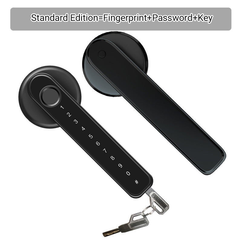Biometric Door Handle Lock with Fingerprint Scanner, App Control & Keypad Entry for Home Security | Thomler