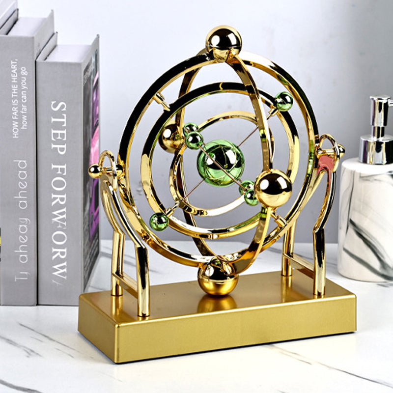 Desktop Kinetic Sculpture Metal Balance Toy Rotating Sphere Art Piece for Office Desk Home Decor Physics Gift | Thomler