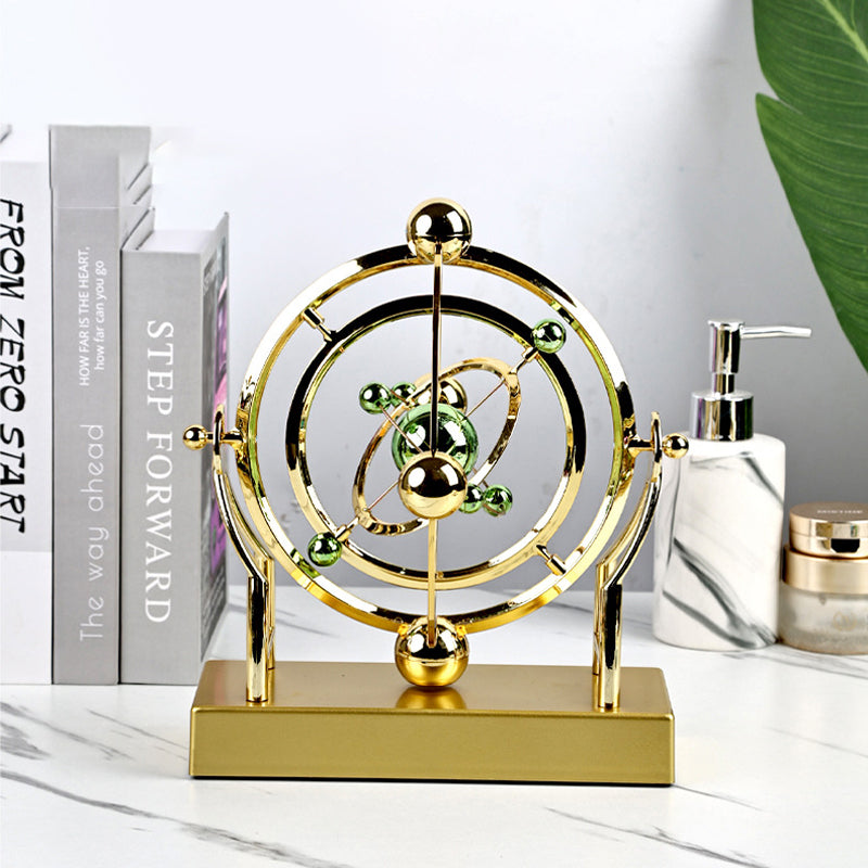 Desktop Kinetic Sculpture Metal Balance Toy Rotating Sphere Art Piece for Office Desk Home Decor Physics Gift | Thomler