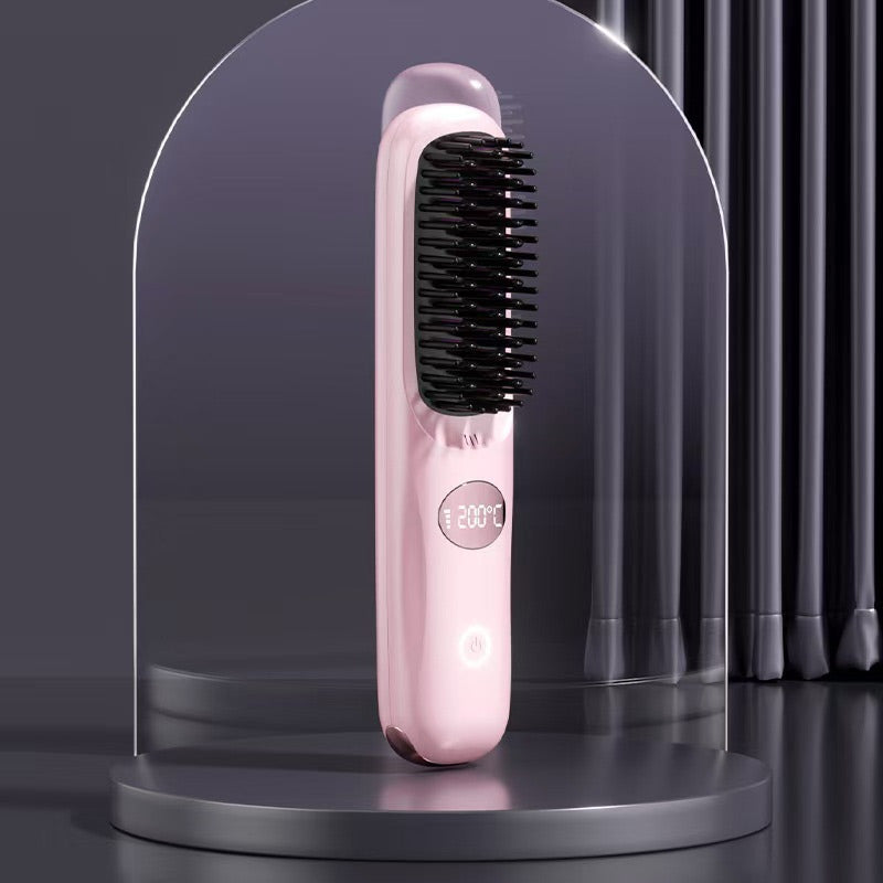 Heated Styling Brush for Short Hair & Bangs – One-Step Drying & Volumizing Tool for Quick Morning Styling | Thomler
