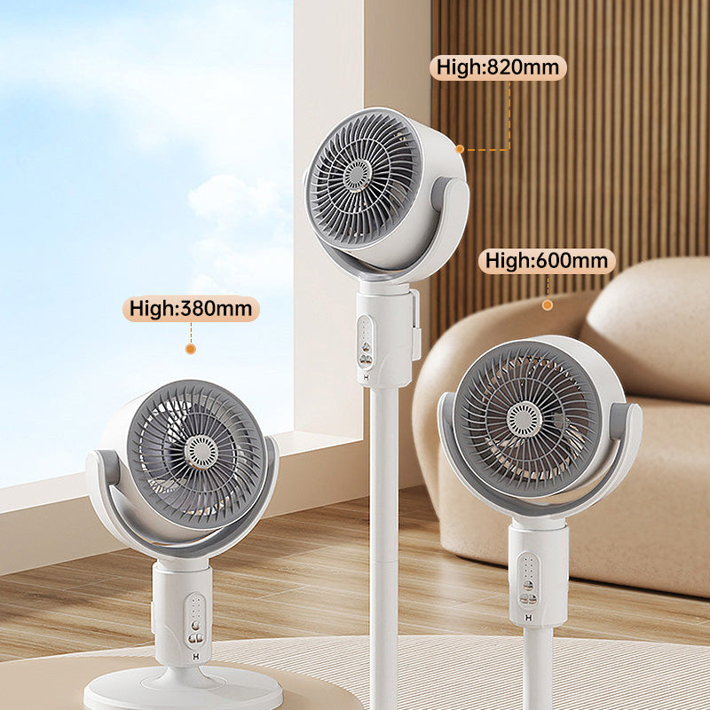 Whisper-Quiet Pedestal Fan with Remote Control USB-Powered 5-Speed Oscillating Tower Fan for Bedroom Office Living Room Adjustable Height Na | Thomler