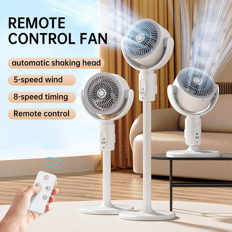 Whisper-Quiet Pedestal Fan with Remote Control USB-Powered 5-Speed Oscillating Tower Fan for Bedroom Office Living Room Adjustable Height Na | Thomler