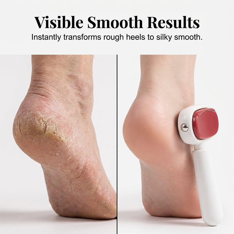Dual-Sided Foot Callus Remover with Stainless Steel Blade for Cracked Heels, Dead Skin & Rough Feet – Ergonomic Handle Pedicure Tool | Thomler
