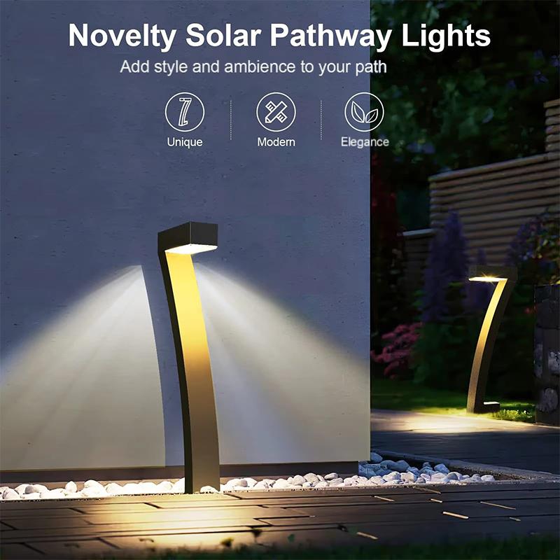 Solar Pathway Lights 4-Pack LED Garden Stakes Warm White 3500K IP65 Weather Resistant Automatic Dusk-to-Dawn for Walkways Driveways Yard | Thomler
