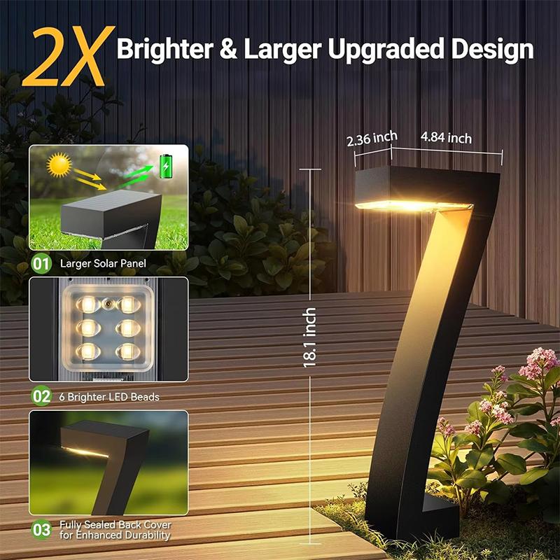 Solar Pathway Lights 4-Pack LED Garden Stakes Warm White 3500K IP65 Weather Resistant Automatic Dusk-to-Dawn for Walkways Driveways Yard | Thomler