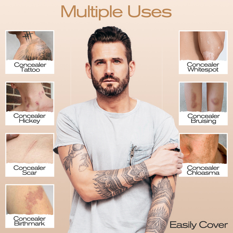 Two-Tone Water-Resistant Concealer Cream for Scars, Blemishes & Skin Discoloration – Custom Match Coverage | Thomler