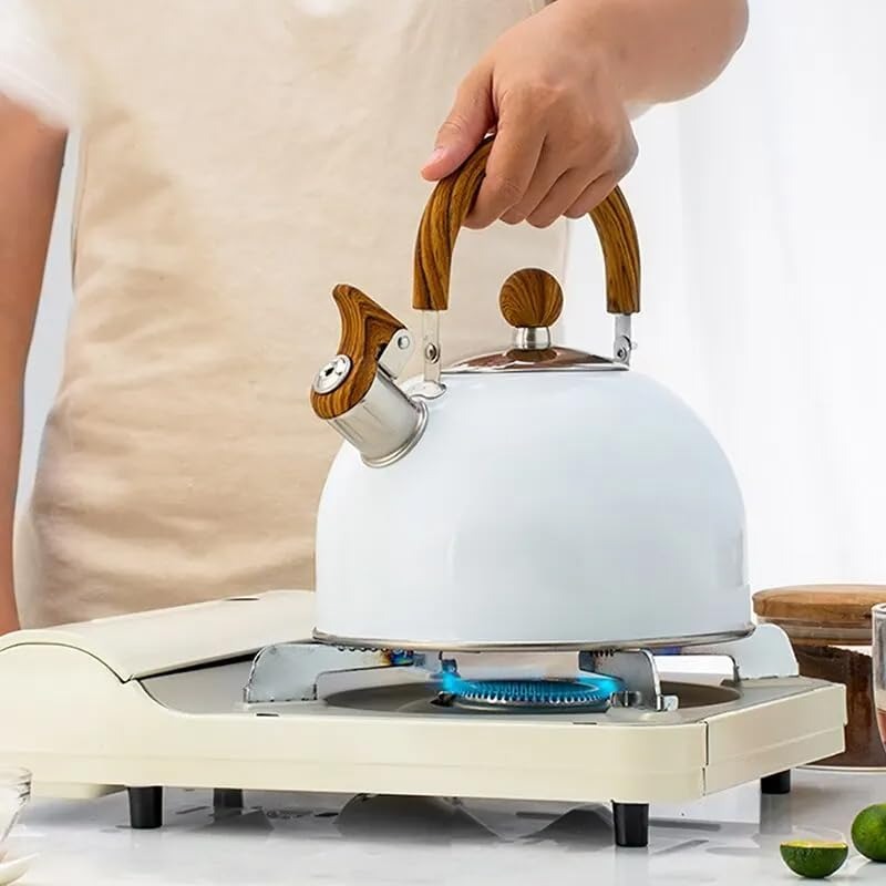 Stovetop Tea Kettle with Whistle and Heat-Safe Grip – 3-Quart Capacity for Gas, Electric & Induction Cooktops | Thomler