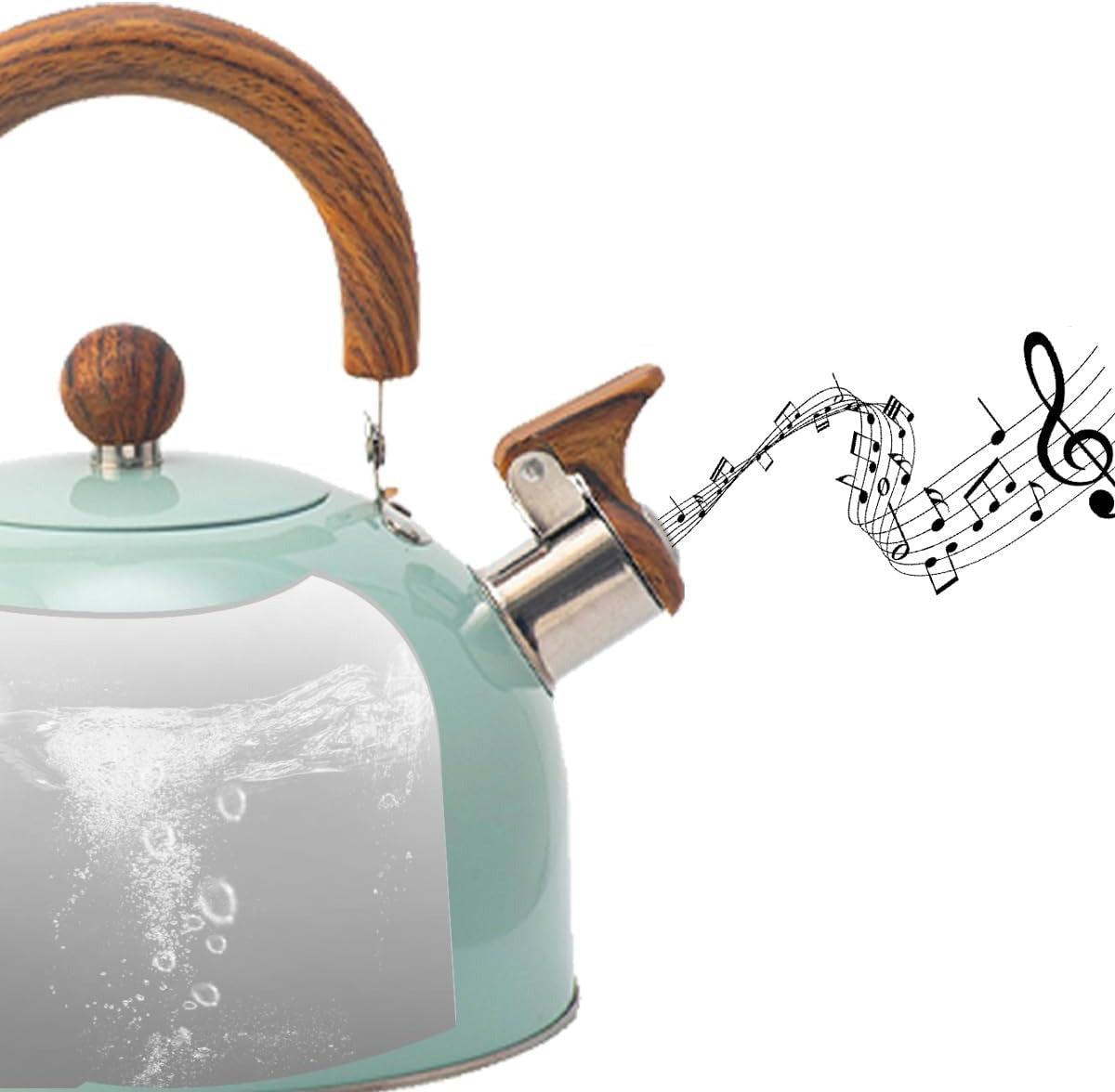 Stovetop Tea Kettle with Whistle and Heat-Safe Grip – 3-Quart Capacity for Gas, Electric & Induction Cooktops | Thomler