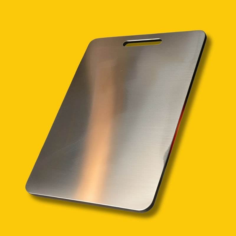 Stainless Steel Cutting Board Non-Porous Antibacterial Kitchen Prep Surface Knife-Safe Food Grade Metal Chopping Block for Home Cooking | Thomler