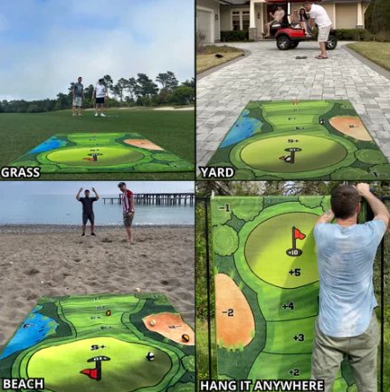 Portable Chipping Target Game with Sticky Balls for Backyard Golf Practice and Family Competition Indoor Outdoor | Thomler