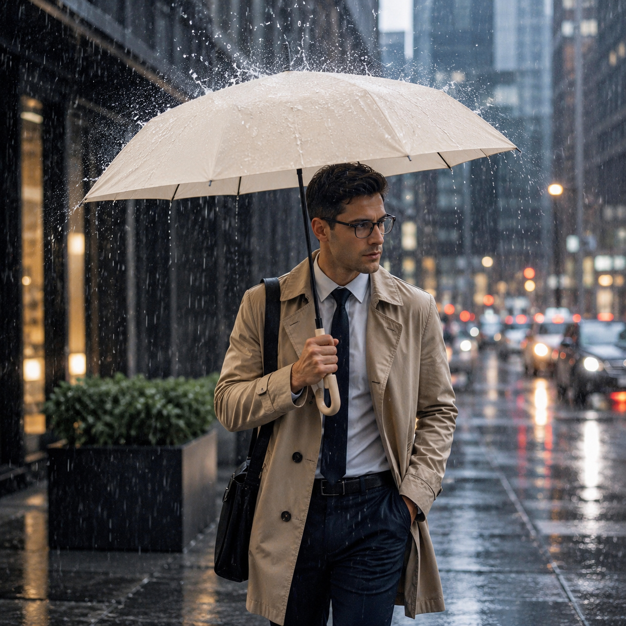 Automatic Travel Umbrella with Reinforced 8-Rib Frame & UV Sun Protection for Wind & Rain | Thomler