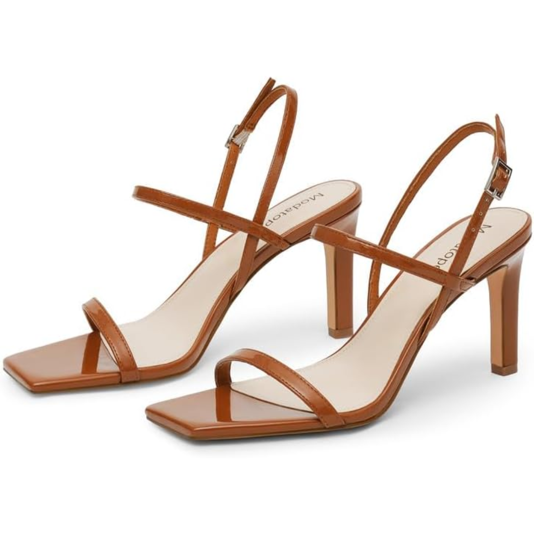 Women's Ankle Strap High Heels with Open Toe for Parties, Weddings & Date Nights | Thomler