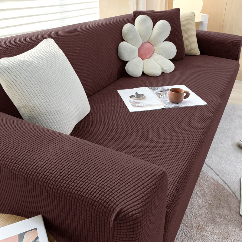 Stretch Sofa Slipcover with Non-Slip Grip – Furniture Protector for Living Room Couch | Fits 1-4 Seater Sofas | Pet & Stain Resistant | Thomler