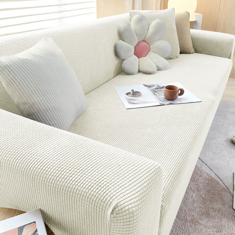 Stretch Sofa Slipcover with Non-Slip Grip – Furniture Protector for Living Room Couch | Fits 1-4 Seater Sofas | Pet & Stain Resistant | Thomler