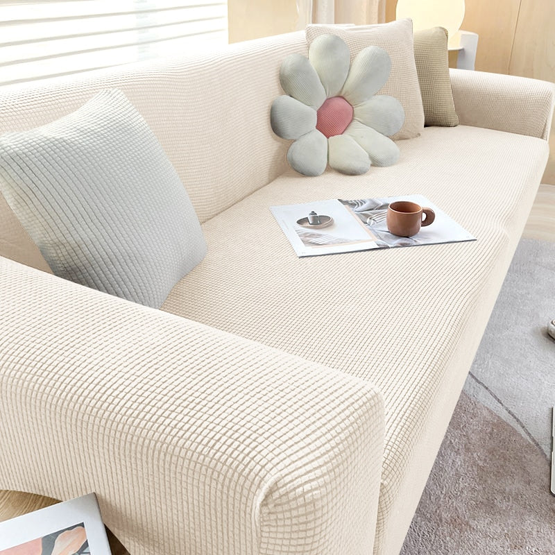 Stretch Sofa Slipcover with Non-Slip Grip – Furniture Protector for Living Room Couch | Fits 1-4 Seater Sofas | Pet & Stain Resistant | Thomler