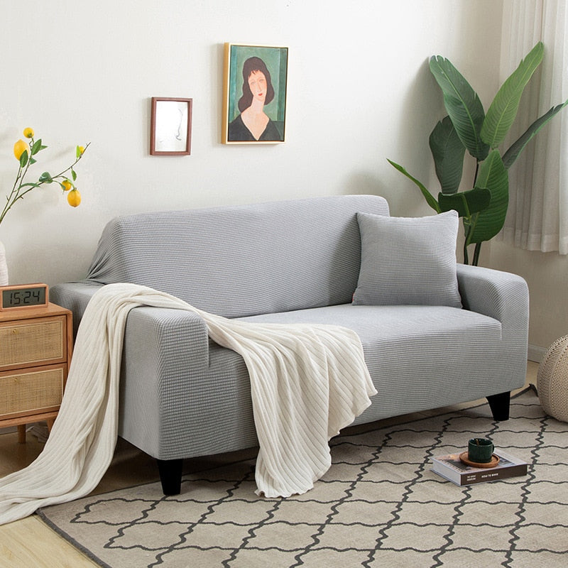 Stretch Sofa Slipcover with Non-Slip Grip – Furniture Protector for Living Room Couch | Fits 1-4 Seater Sofas | Pet & Stain Resistant | Thomler