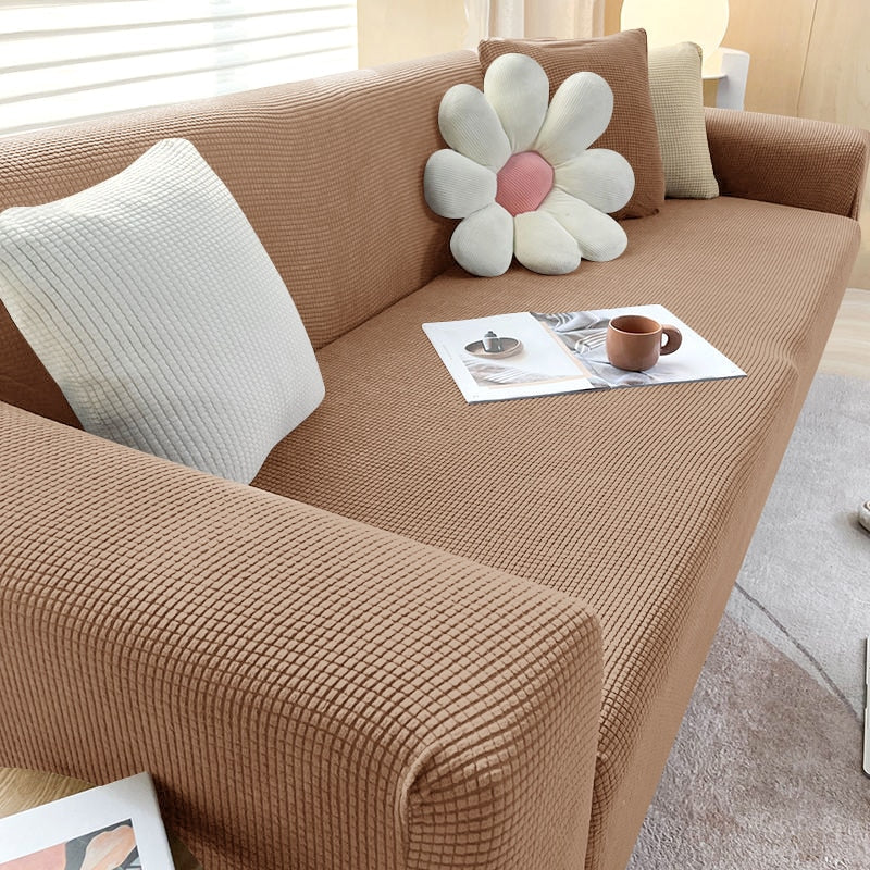 Stretch Sofa Slipcover with Non-Slip Grip – Furniture Protector for Living Room Couch | Fits 1-4 Seater Sofas | Pet & Stain Resistant | Thomler