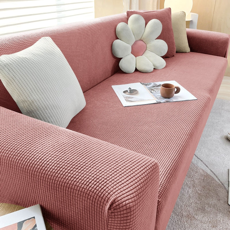 Stretch Sofa Slipcover with Non-Slip Grip – Furniture Protector for Living Room Couch | Fits 1-4 Seater Sofas | Pet & Stain Resistant | Thomler