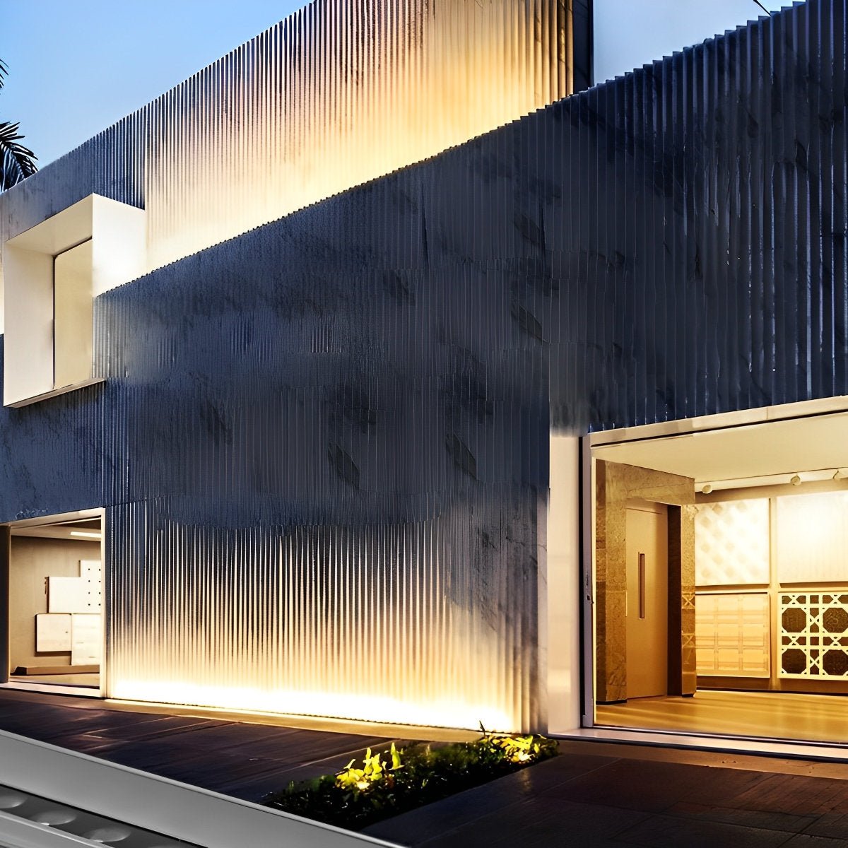 Outdoor LED Wall Light Die Cast Aluminum 20W Gray Exterior Home Garden Facade Illumination Modern Landscape Lighting | Thomler
