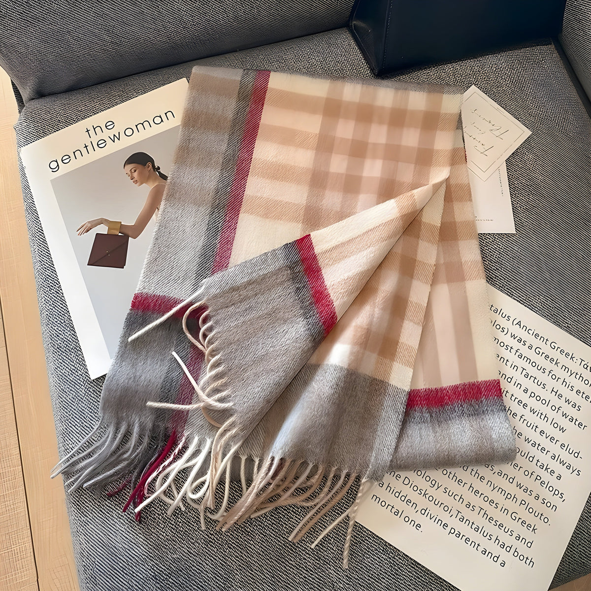 Plaid Cashmere Wrap Shawl for Women – Oversized Warm Winter Accessory for Daily Wear & Special Events | Thomler