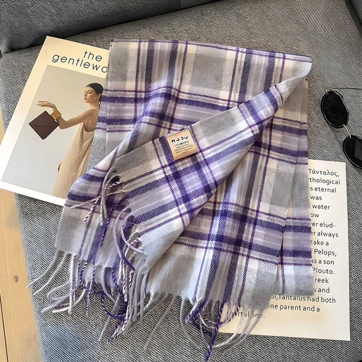 Plaid Cashmere Wrap Shawl for Women – Oversized Warm Winter Accessory for Daily Wear & Special Events | Thomler