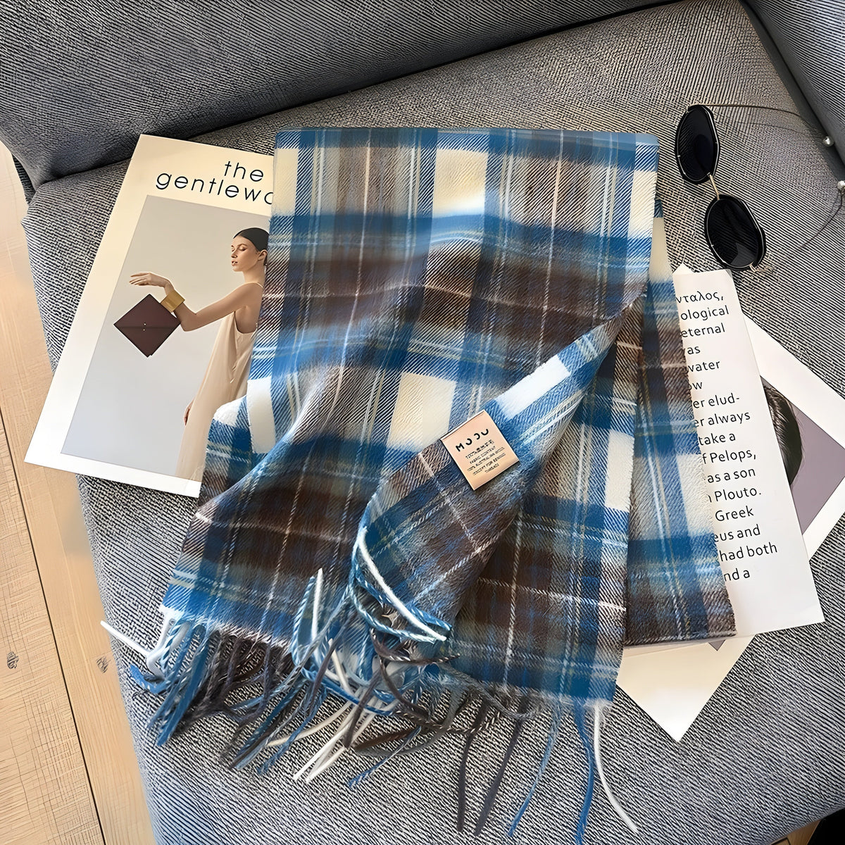 Plaid Cashmere Wrap Shawl for Women – Oversized Warm Winter Accessory for Daily Wear & Special Events | Thomler