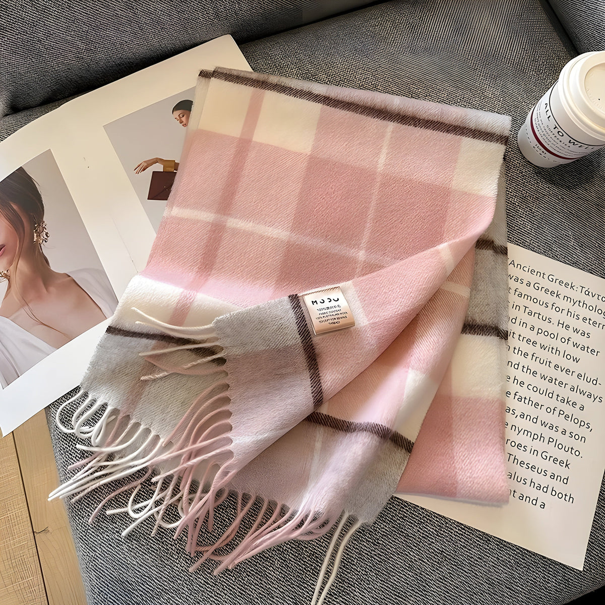 Plaid Cashmere Wrap Shawl for Women – Oversized Warm Winter Accessory for Daily Wear & Special Events | Thomler