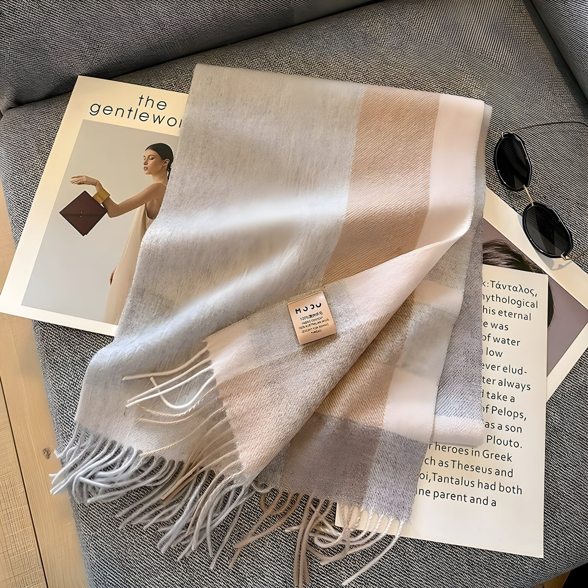Plaid Cashmere Wrap Shawl for Women – Oversized Warm Winter Accessory for Daily Wear & Special Events | Thomler