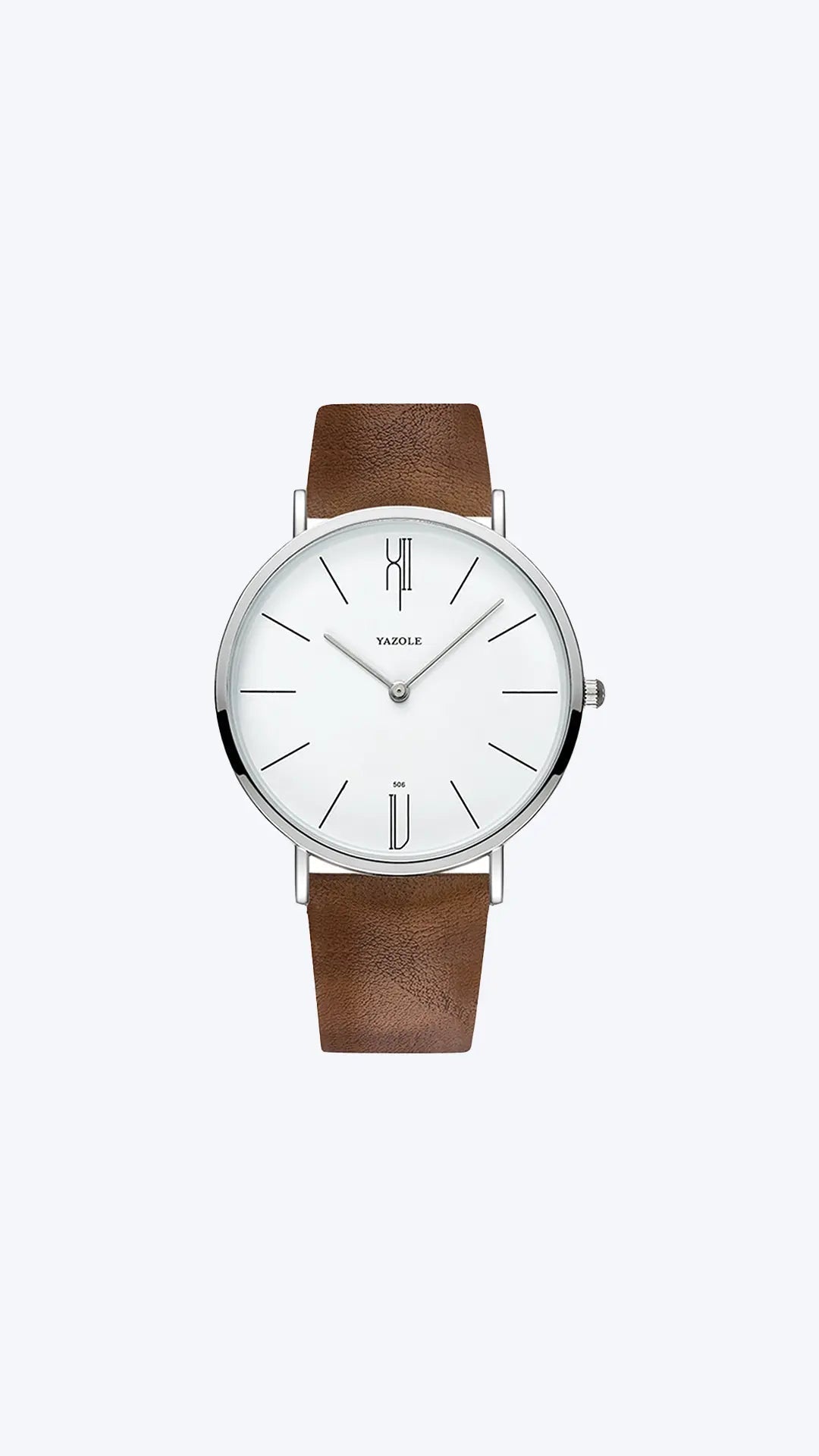 Classic Quartz Wristwatch with Genuine Leather Band for Men – Refined Minimalist Dial, Stainless Steel Case, Adjustable Strap | Thomler