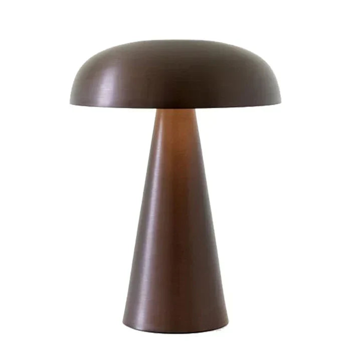 Rechargeable Mushroom Table Lamp with Touch Control & 3 Brightness Levels for Bedroom Nightstand Living Room Dining Room Office Desk Cordles | Thomler