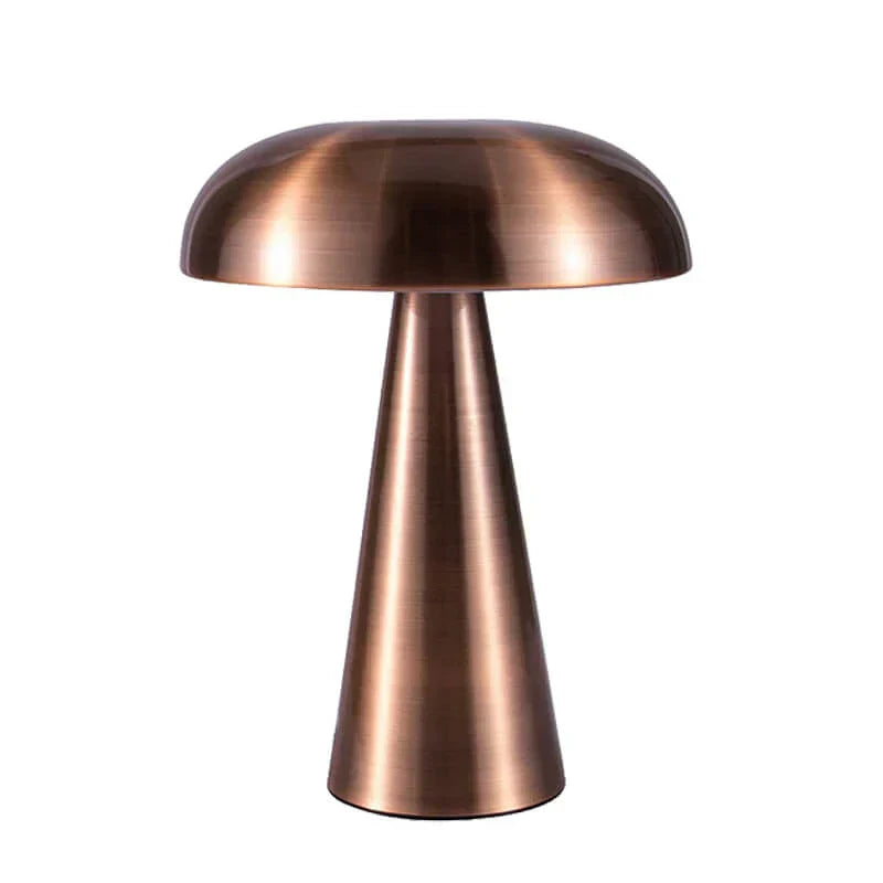 Rechargeable Mushroom Table Lamp with Touch Control & 3 Brightness Levels for Bedroom Nightstand Living Room Dining Room Office Desk Cordles | Thomler