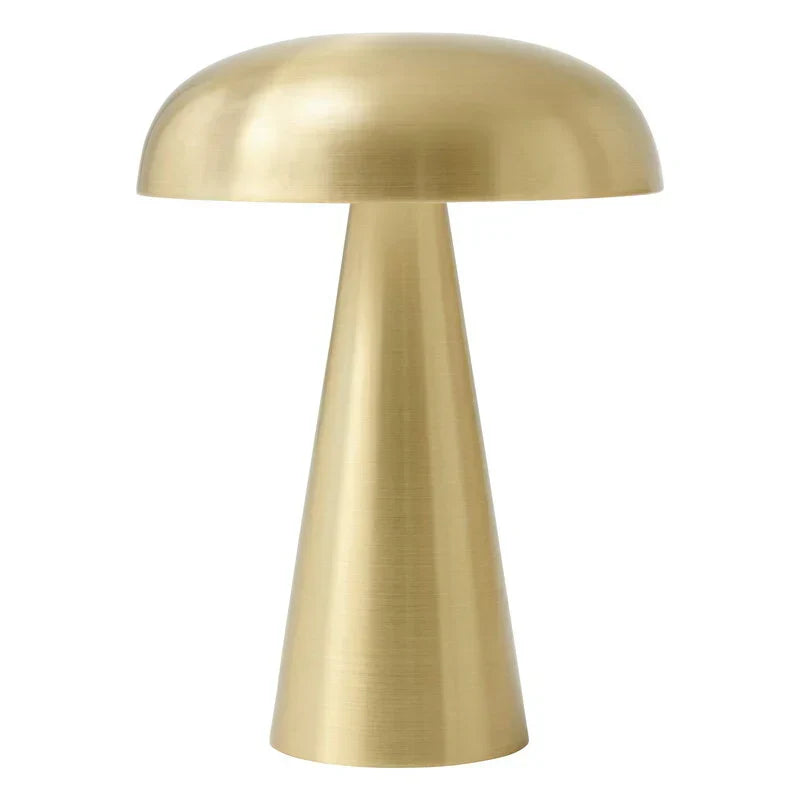 Rechargeable Mushroom Table Lamp with Touch Control & 3 Brightness Levels for Bedroom Nightstand Living Room Dining Room Office Desk Cordles | Thomler
