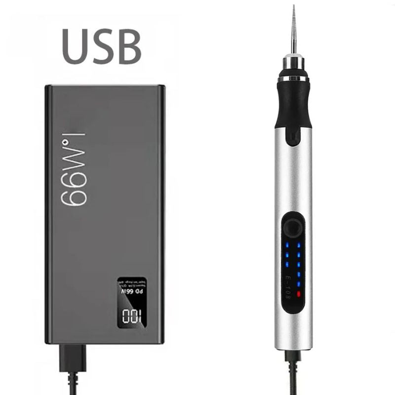 Electric Engraving Pen Cordless LCD 3 Speed Craft Tool For Precision DIY Wood Metal Glass Detailing Portable Rotary Grinder | Thomler