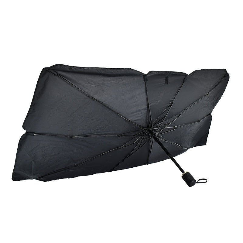 Automotive Windshield Parasol for Interior Temperature Control & Dashboard Protection in Sedans, SUVs, Trucks | Foldable Reflective Car Shad | Thomler